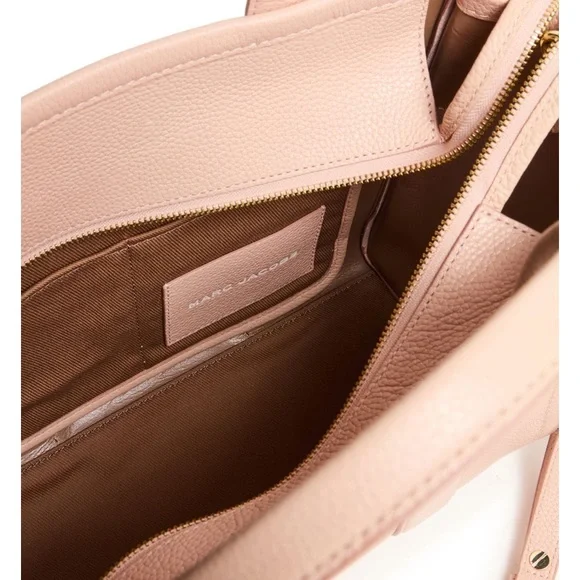 Marc Jacobs Rose Pink Medium Leather Tote Bag NEW! - Picture 5 of 14